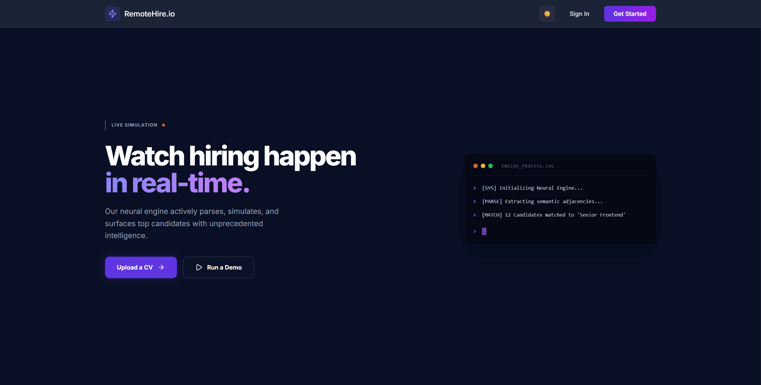 AI Recruitment Platform dashboard